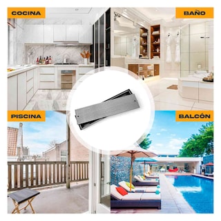 Foto 4 | Rejilla Piso Coladera Lineal Acero Inox Universal 100x25