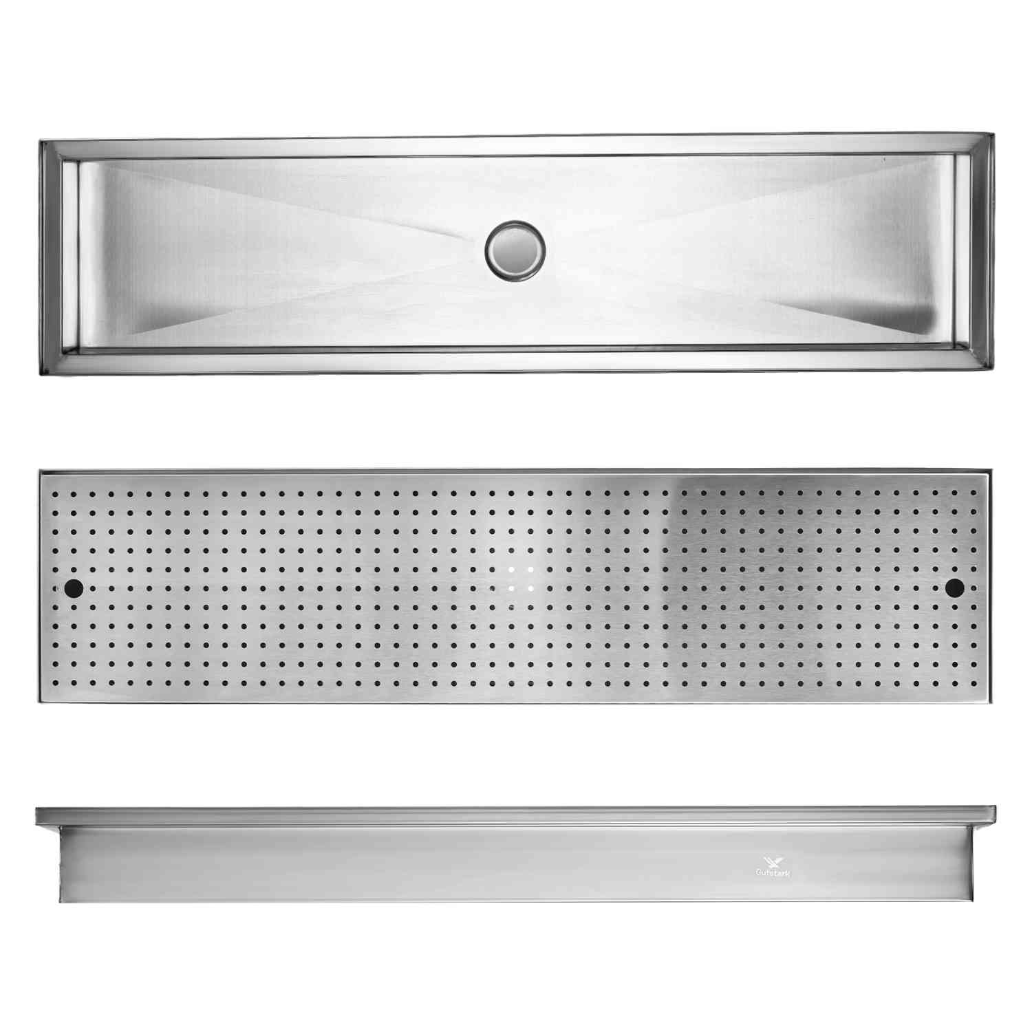 Foto 6 pulgar | Rejilla Piso Coladera Lineal Acero Inox Universal 100x25