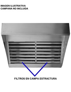 Foto 4 | Filtro Para Campana Mindejal Mfc Acero Filtro Campana 50x50