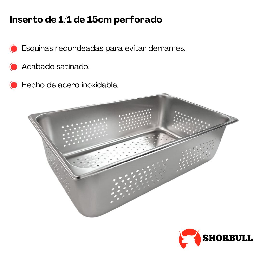 Foto 5 | Inserto Perforado 1/1 Acero Inoxidable