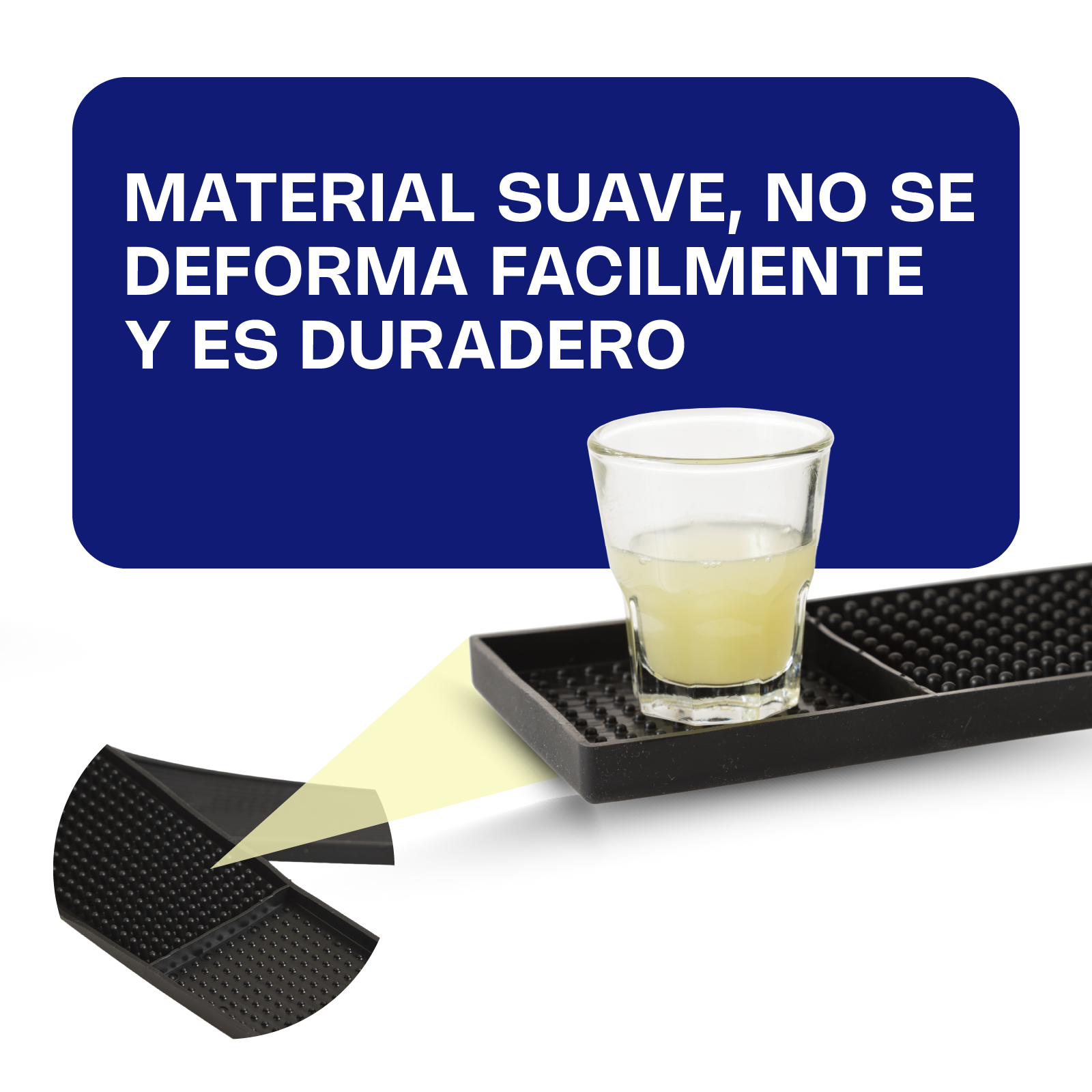 Foto 3 pulgar | Tapete Flexible Para Bar Caledonia Tabar-9 Negro 9x60 Cm, Caucho Resistente, Antiderrames, Fácil Limpieza, Ideal P