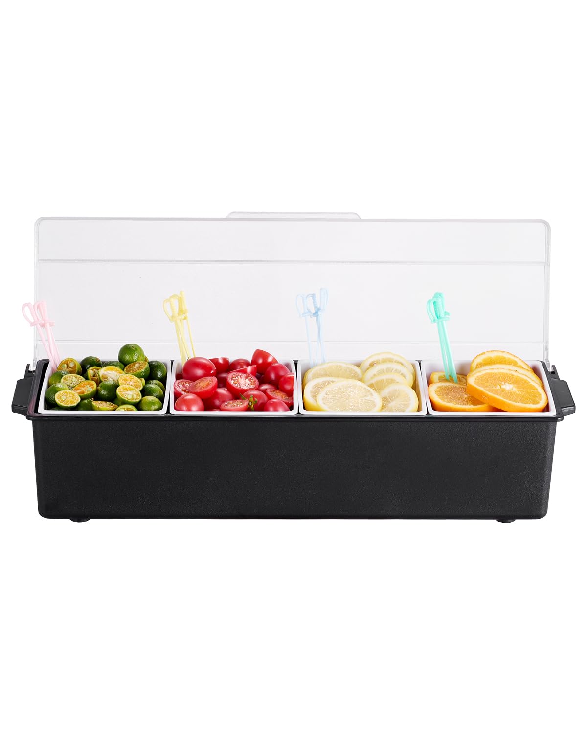 Servidor De Condimentos Refrigerado Vevor De 4 Compartimentos Enfriado Con Hielo Con Tapa - Venta Internacional. $975