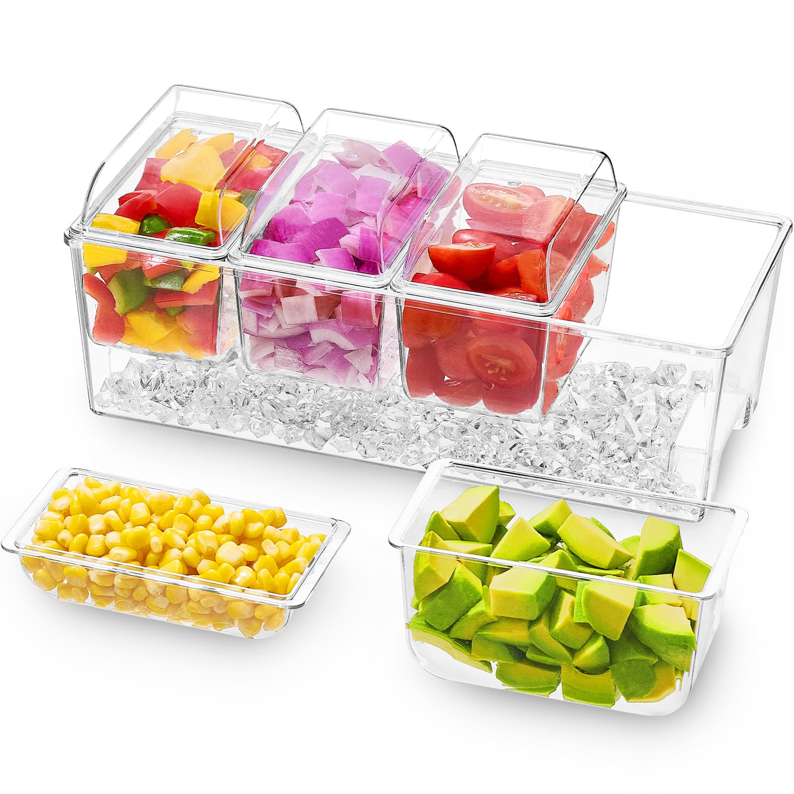 Condimento Para Condimentos Lifewit Helado Con 4 Recipientes De 600 Ml - Venta Internacional. $756