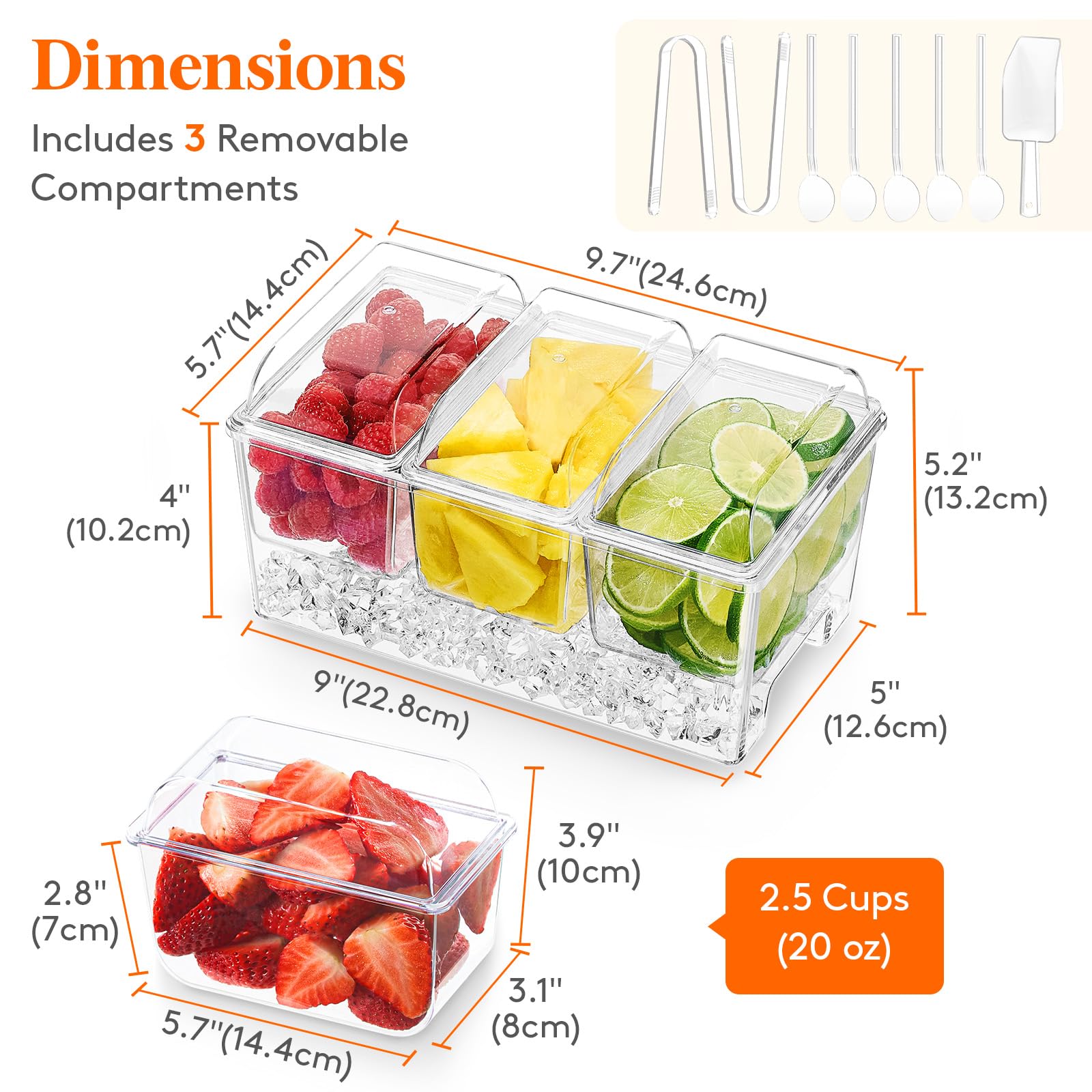 Foto 3 pulgar | Set Para Servir Taco Bar Lifewit Con 3 Recipientes De 600 Ml Y Accesorios - Venta Internacional.