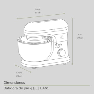 Foto 3 | Batidora de Pedestal Industrial Avera Ba01 4.5 Lt color Negro