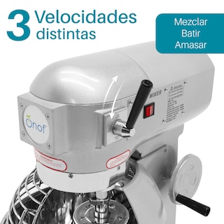 Foto 3 | Batidora Onof HR-B20 color Plata de 20 L Industrial de Acero Inoxidable