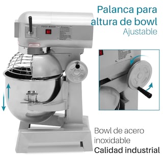 Foto 4 | Batidora Onof HR-B20 color Plata de 20 L Industrial de Acero Inoxidable