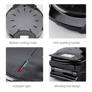 Foto 5 | Máquina Para Hacer Pasteles, 4 Ranuras, 220 V, 1000 W, Color Negro - Venta Internacional.