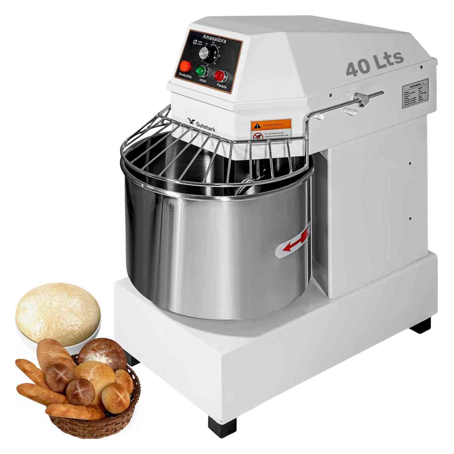 Amasadora Industrial Comercial 40 Litros 15kg 1500w 246rpm Gutstark Home $23,999
