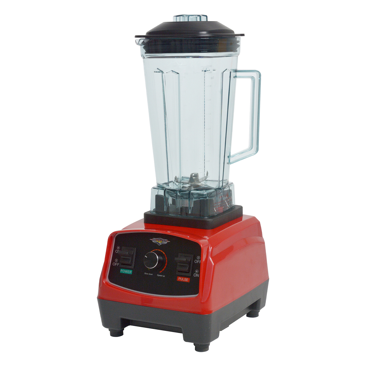 Licuadora Profesional Gutstark de 2.2l Blender Industrial de 6 Aspas color Rojo