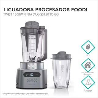 Foto 4 | Licuadora Ninja Ss150 Dúo Alta Potencia 5 Velocidades Gris