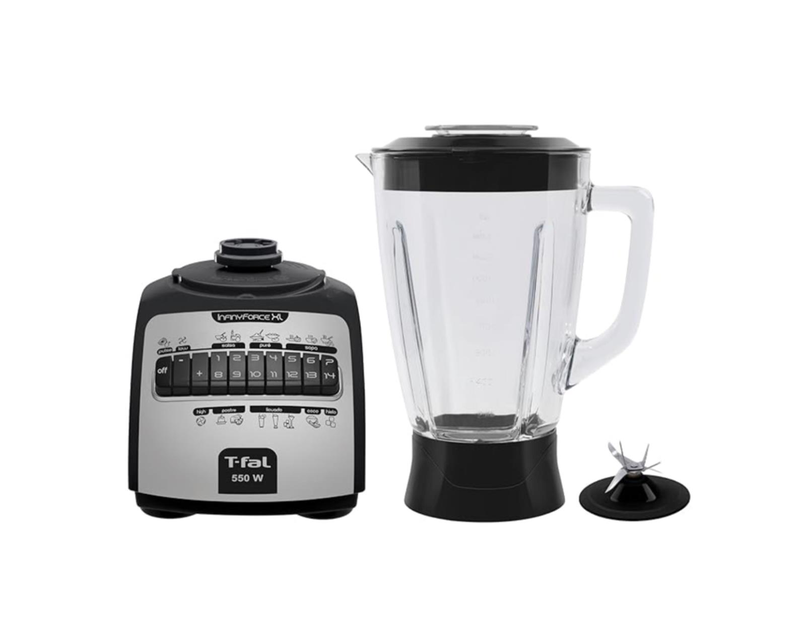 Foto 5 pulgar | Licuadora T-Fal Infinyforce XL Negra con Vaso de Vidrio de 2.2 L