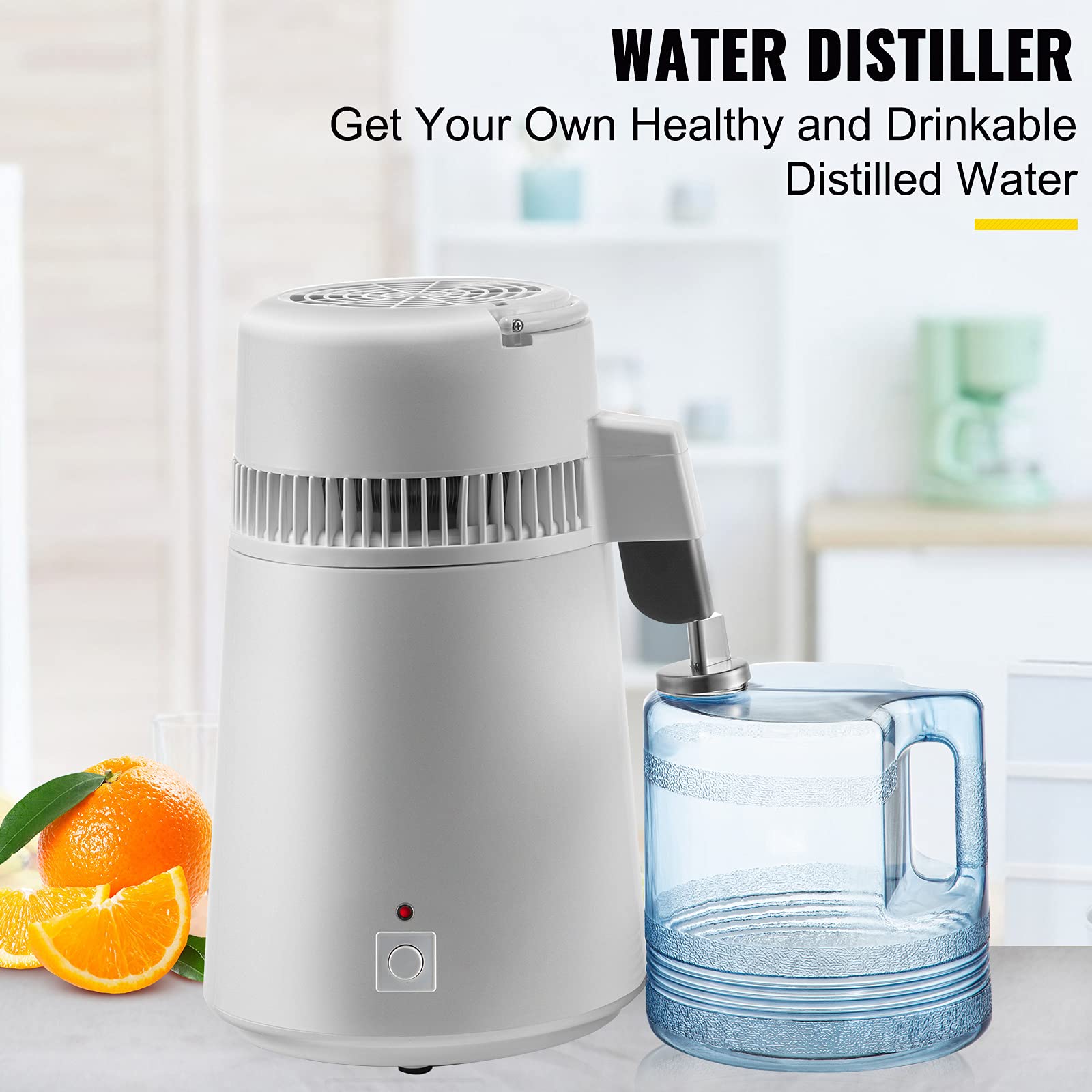 Foto 3 pulgar | Destilador De Agua Vevor 4l 750w 1.1 Gal/h Con Recipiente De Plástico - Venta Internacional.