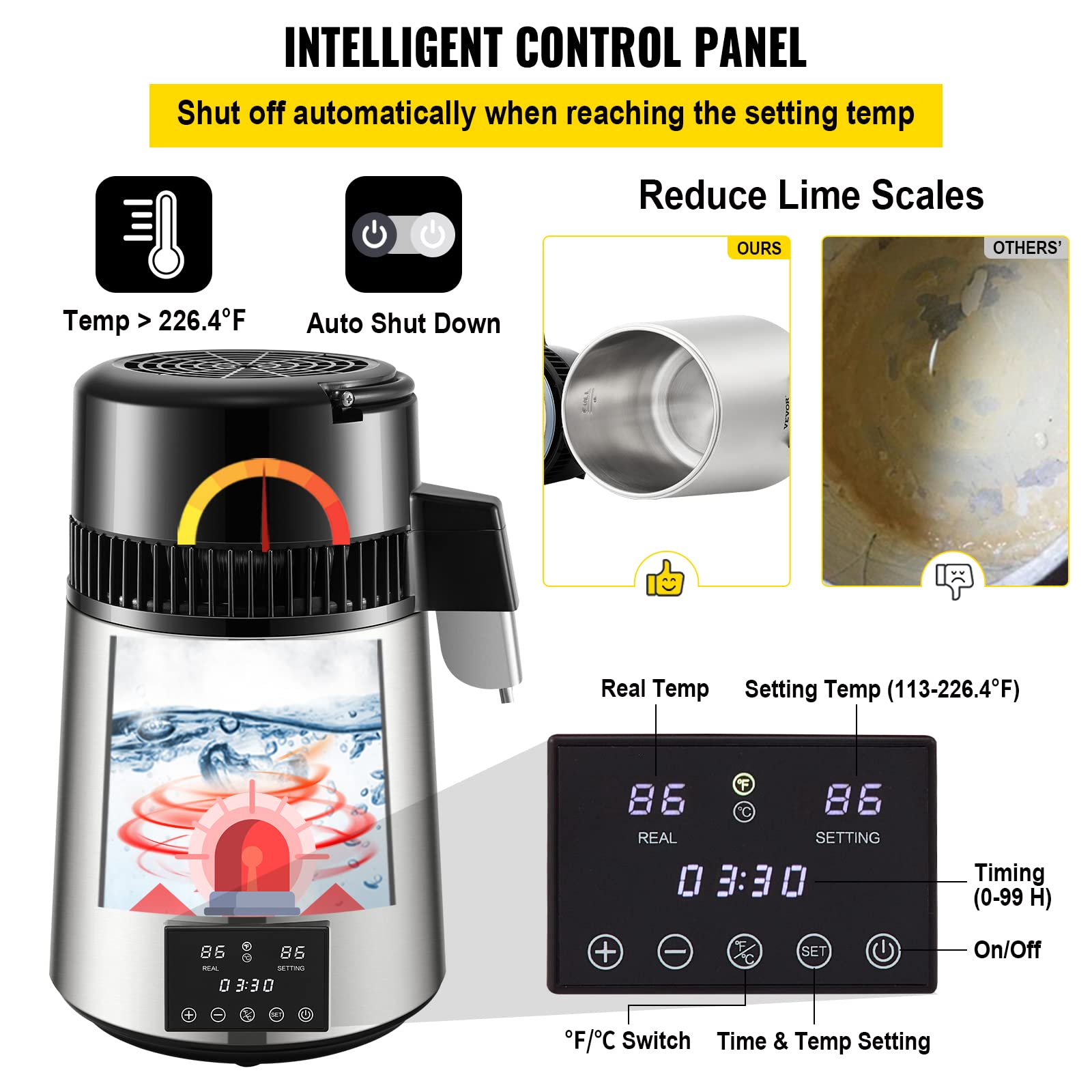 Foto 5 pulgar | Destilador De Agua Vevor 304 De Acero Inoxidable 4l/h Con Accesorios - Venta Internacional.