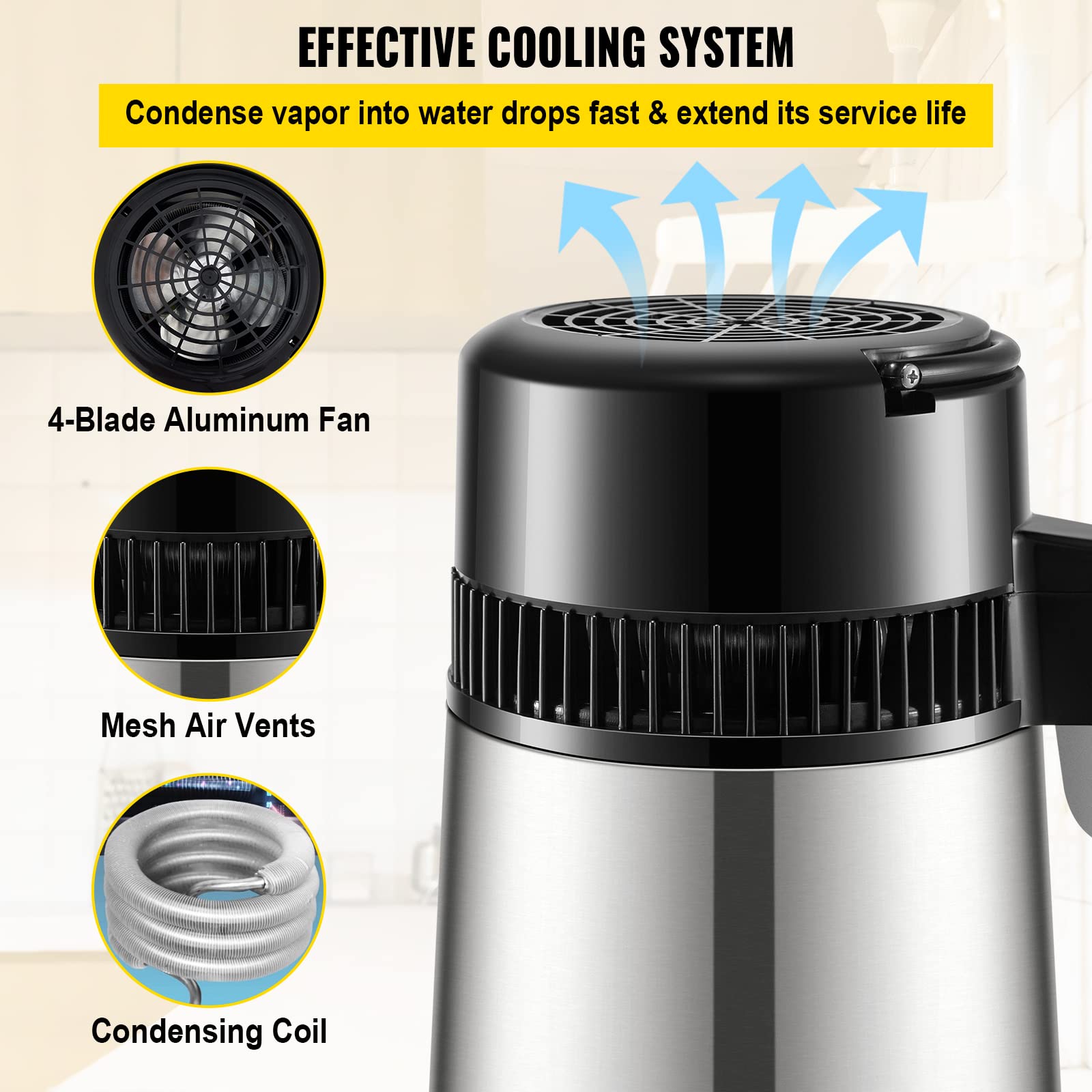 Foto 7 pulgar | Destilador De Agua Vevor 304 De Acero Inoxidable 4l/h Con Accesorios - Venta Internacional.