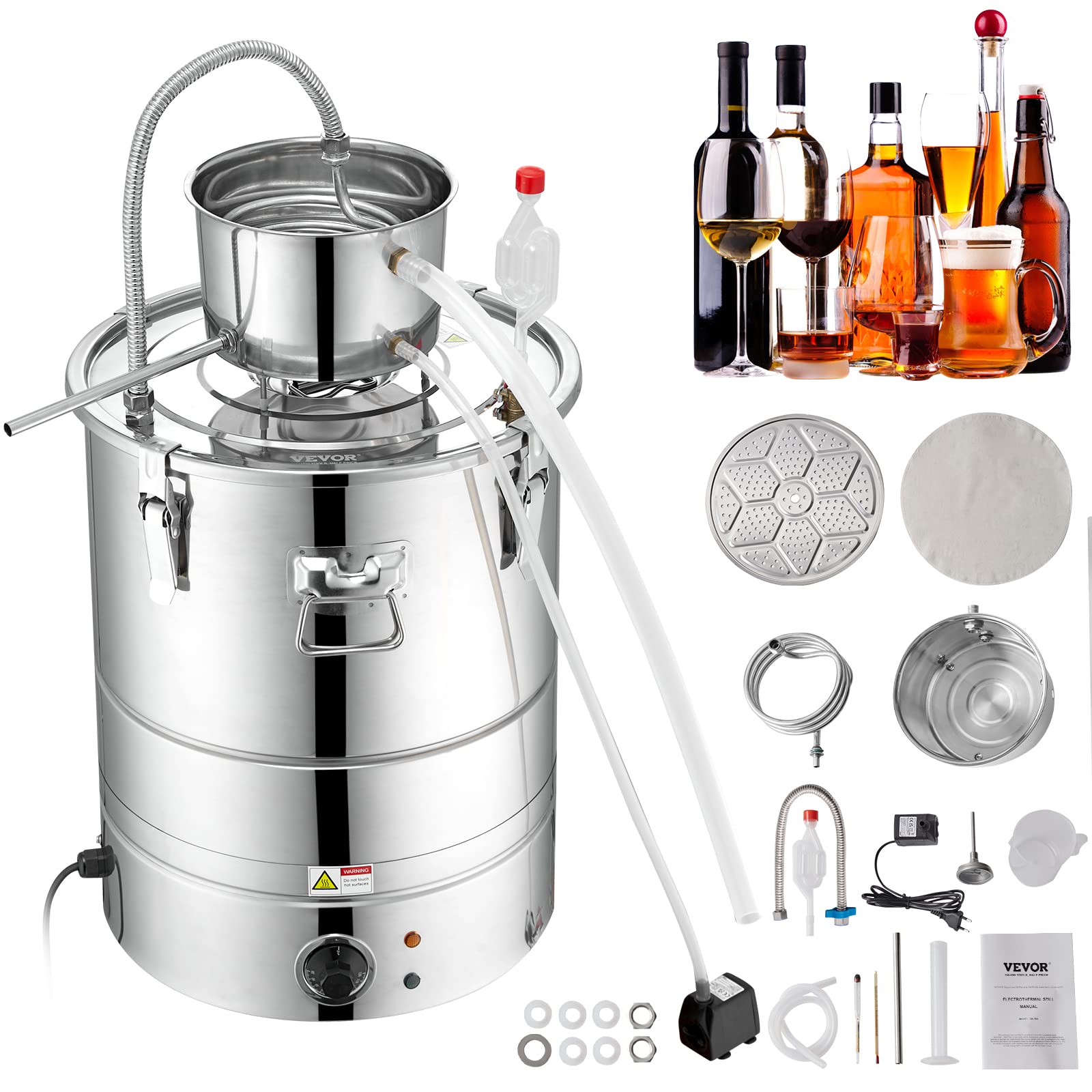 Foto 2 pulgar | Destilador De Alcohol Vevor Electric 30 L Con Bomba Y Termómetro - Venta Internacional.