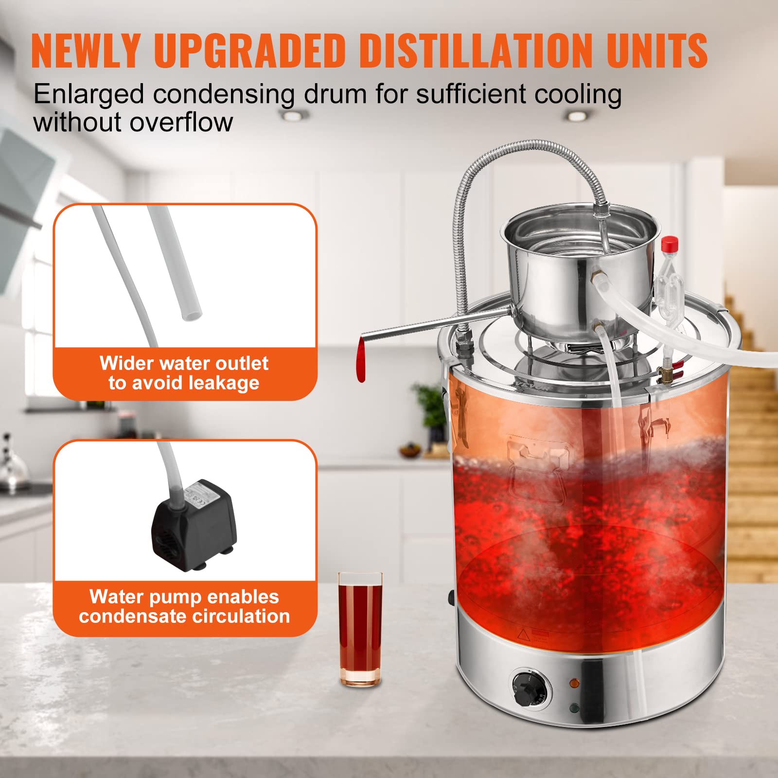 Foto 5 pulgar | Destilador De Alcohol Vevor Electric 30 L Con Bomba Y Termómetro - Venta Internacional.