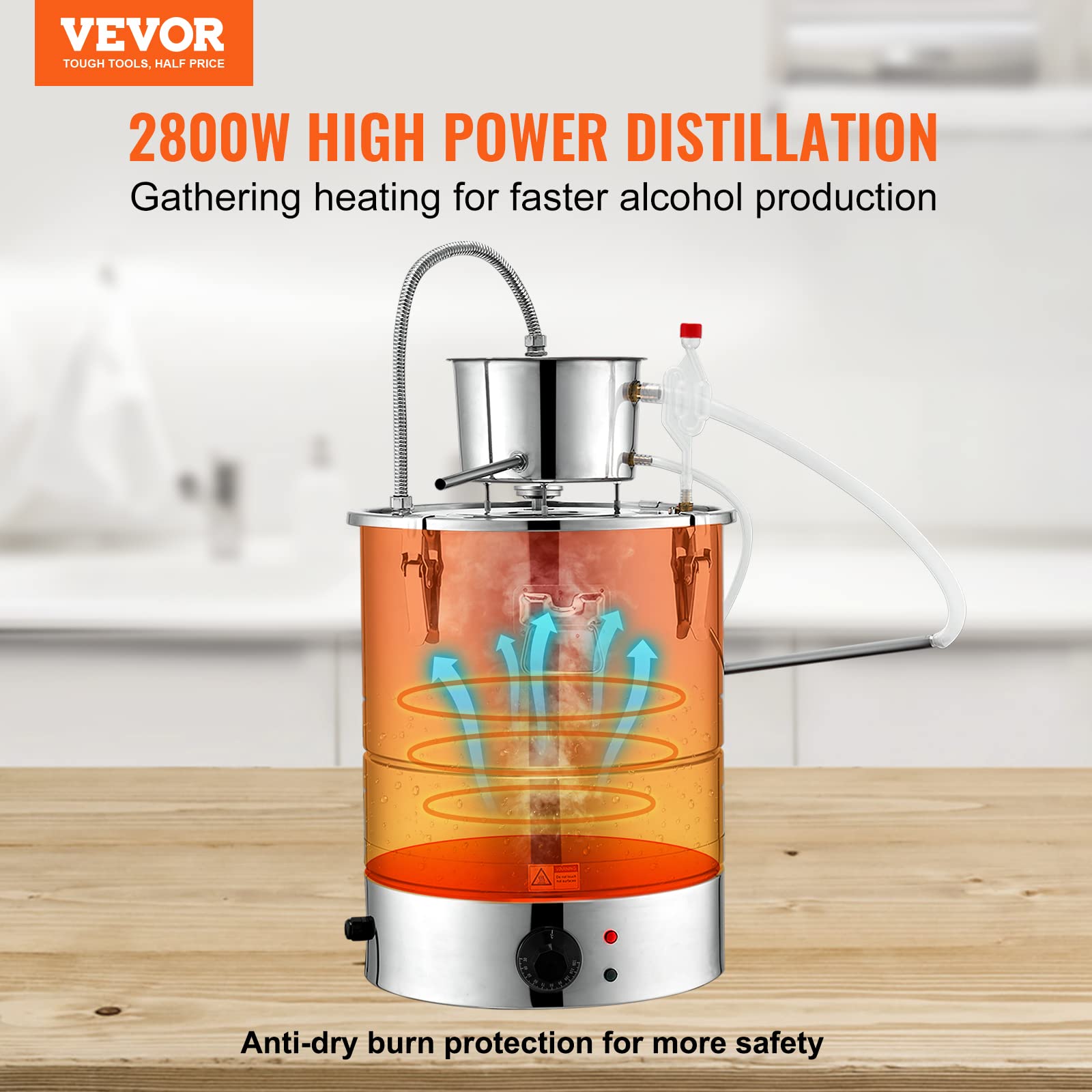 Foto 3 pulgar | Alcohol Still Vevor Electric 50 L 230 V Con Bomba Y Termómetro - Venta Internacional.