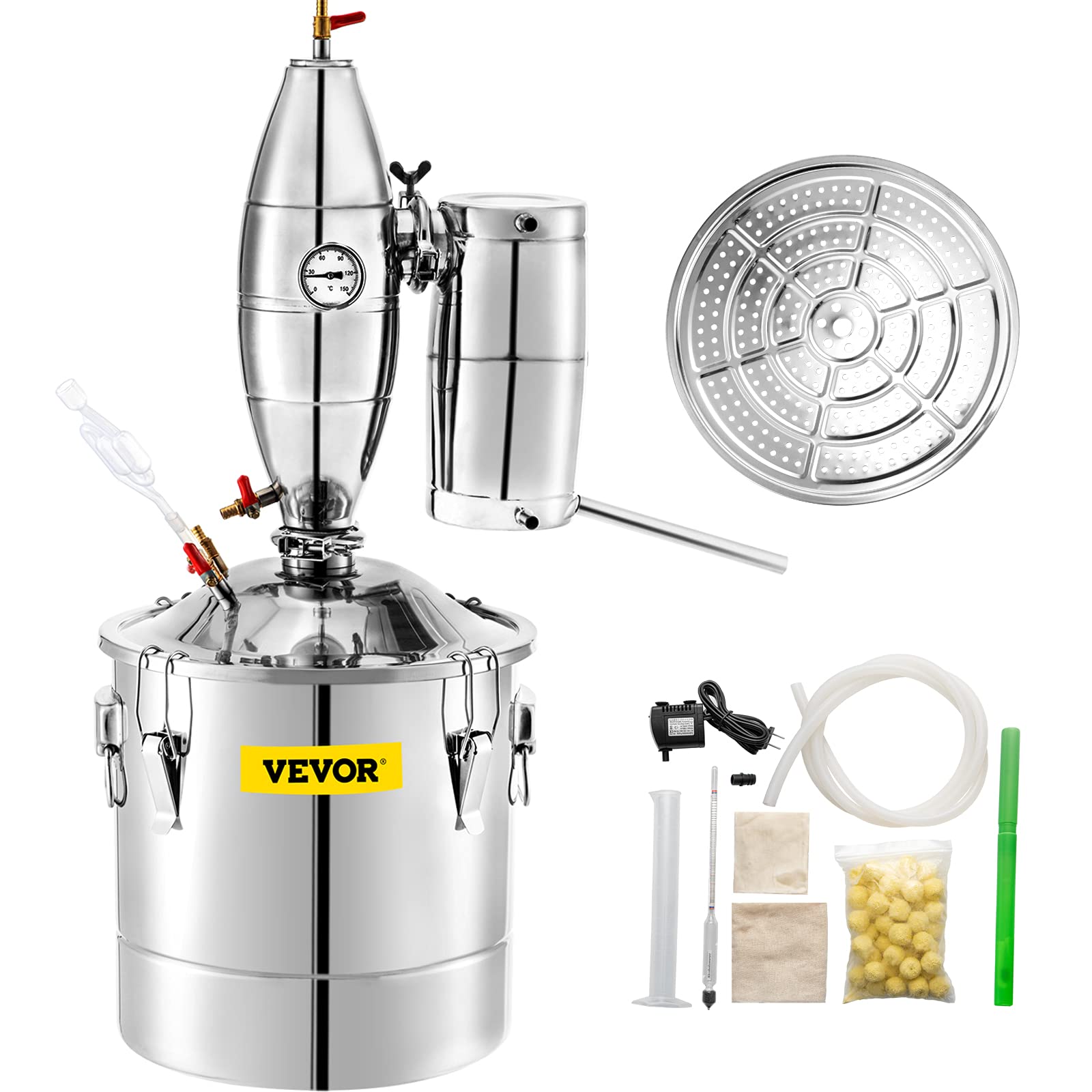 Foto 2 pulgar | Destilador De Alcohol Vevor 70l Con Bolas De Cerámica Para Vino De 18.5 Galones - Venta Internacional.