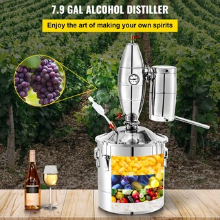 Foto 2 | Destilador De Alcohol Vevor De 30 Litros Con Bolas De Cerámica Para Vino, 8 Galones - Venta Internacional.