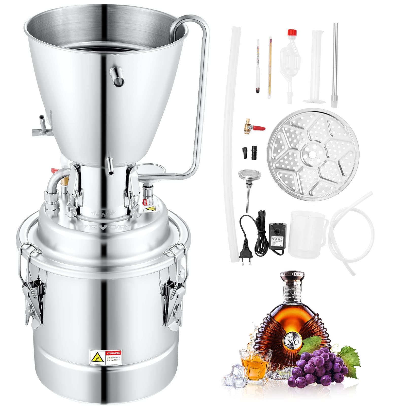 Foto 2 pulgar | Destilador De Alcohol Vevor 70l Con Tubo Y Bomba De Acero Inoxidable - Venta Internacional.
