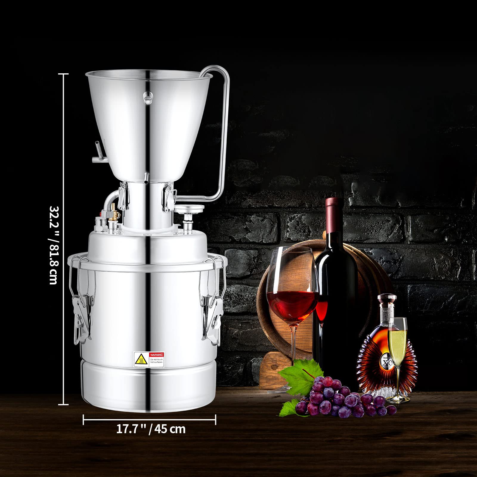 Foto 8 pulgar | Destilador De Alcohol Vevor 70l Con Tubo Y Bomba De Acero Inoxidable - Venta Internacional.
