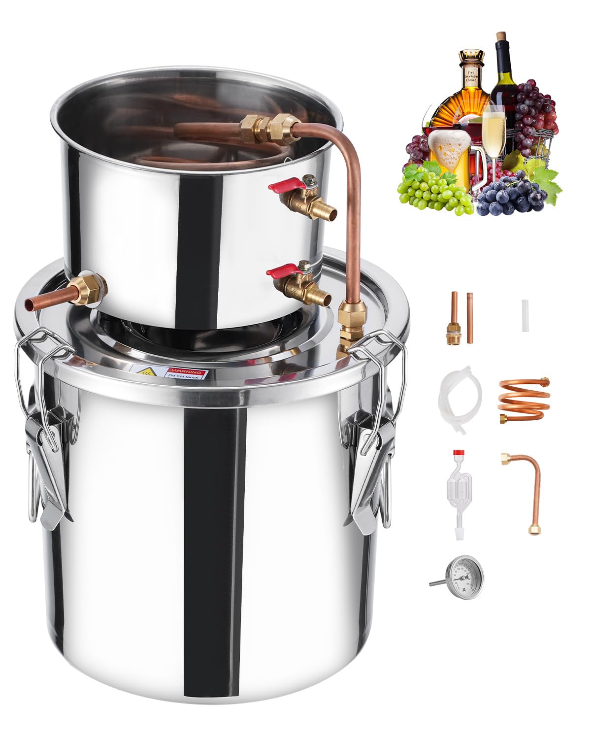 Destilador De Agua De Acero Inoxidable Alcohol Still Vevor 11.4 L - Venta Internacional.
