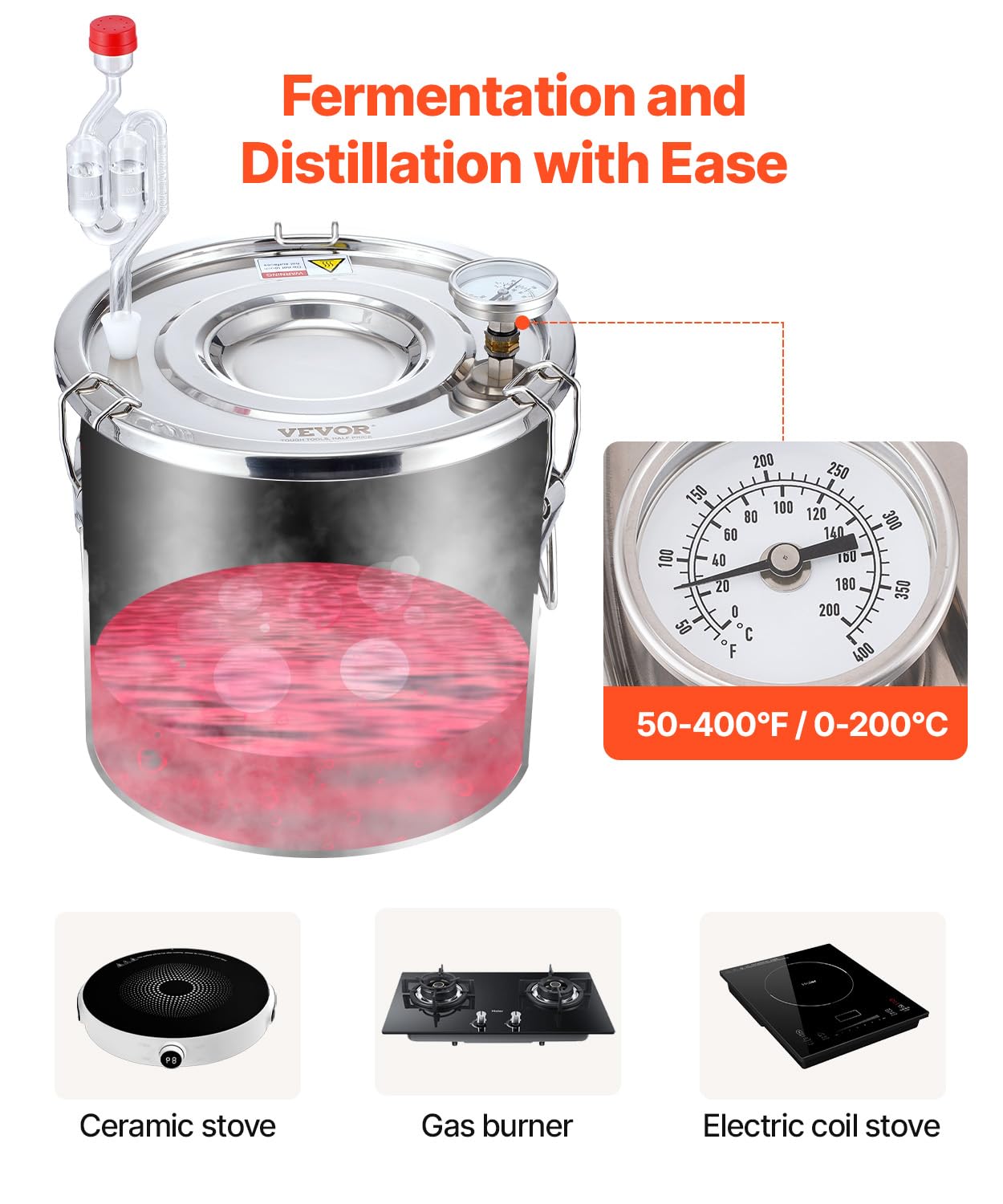 Foto 4 pulgar | Destilador De Agua De Acero Inoxidable Alcohol Still Vevor 11.4 L - Venta Internacional.