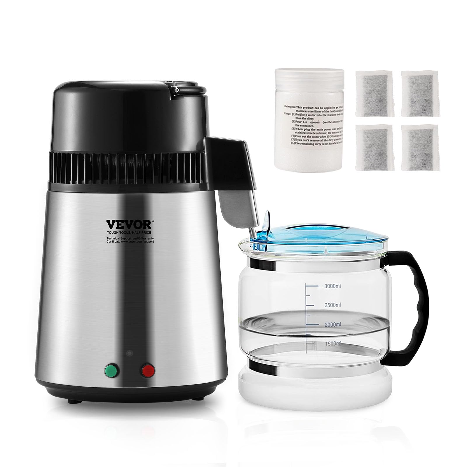 Foto 2 pulgar | Destilador De Agua Vevor 4l 750w De Acero Inoxidable Plateado - Venta Internacional.