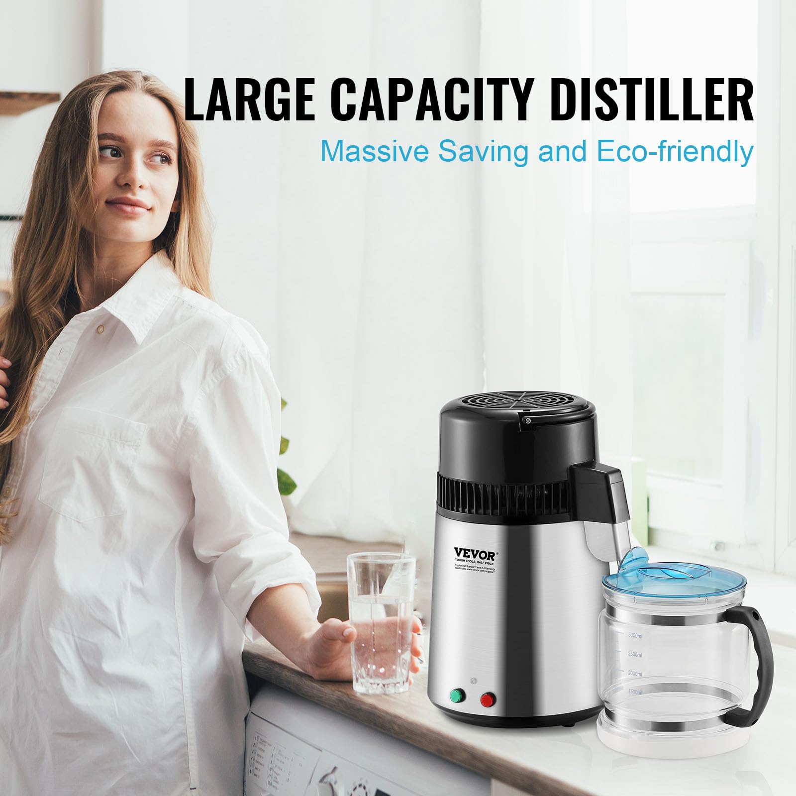 Foto 4 pulgar | Destilador De Agua Vevor 4l 750w De Acero Inoxidable Plateado - Venta Internacional.