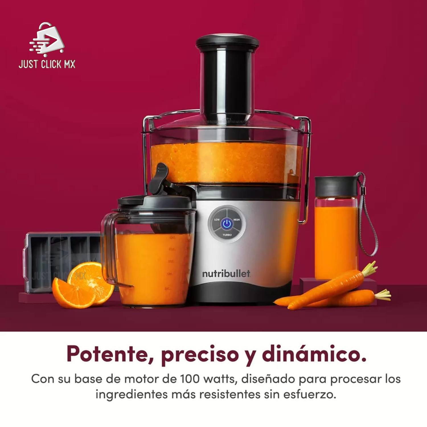 Foto 7 pulgar | Nutribullet Juicer Pro NBJ-200 Extractor de Jugos con Jarra Colador y 2 Vasos 1000W
