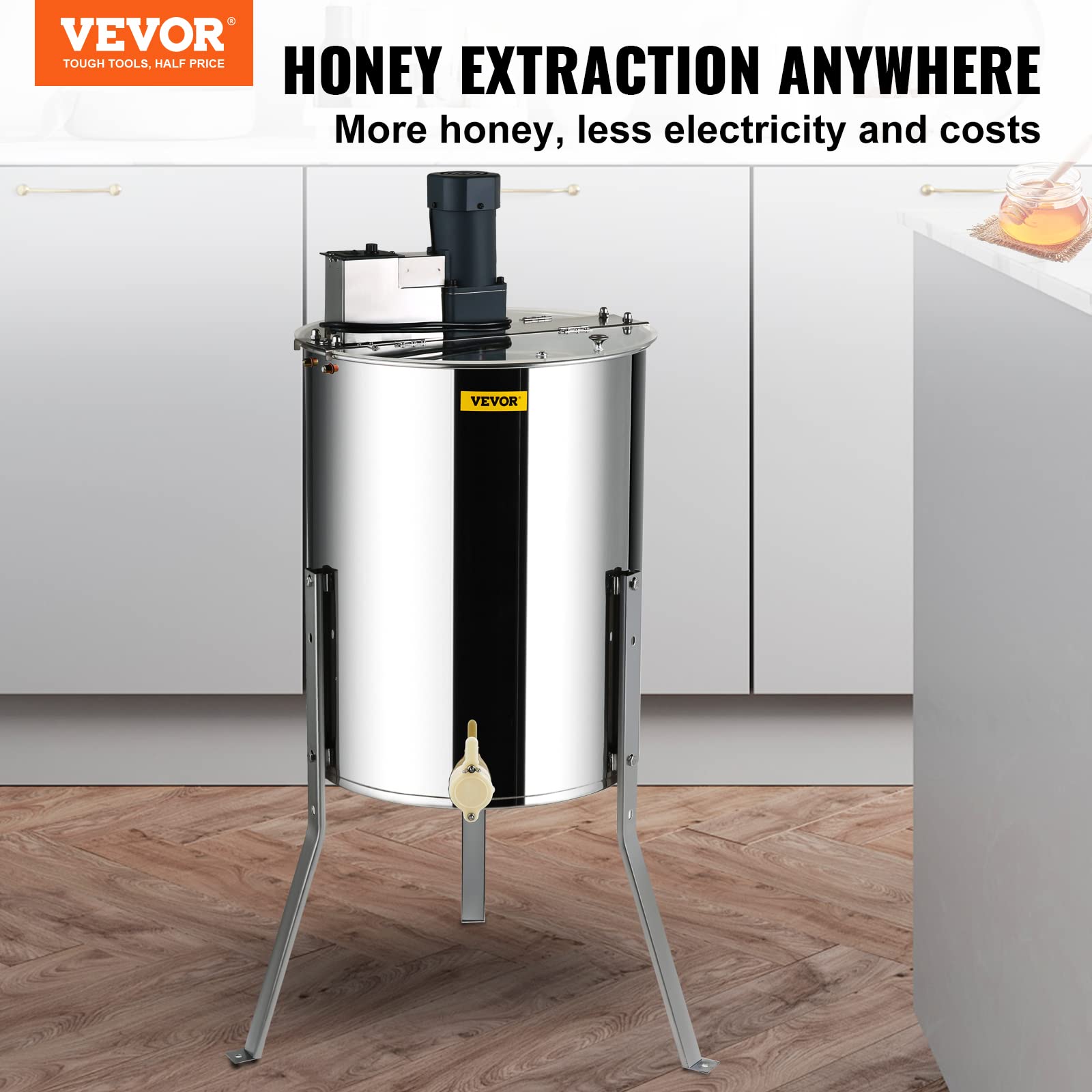 Foto 2 | Extractor Eléctrico De Miel Vevor 4/8 Con Marco De Acero Inoxidable - Venta Internacional.
