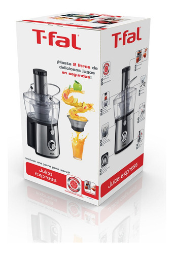 Foto 4 pulgar | Extractor De Jugo Tfal Juice Express 2 Litros Gris Ze550dmx