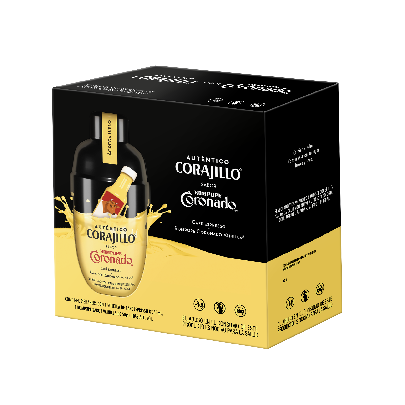 Dúo De Corajillo Sabor Rompope Coronado