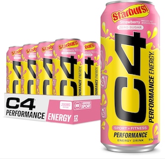 Foto 1 | C4 Energy Bebida Zero Azucar (12 Latas) Strawberry Starburst