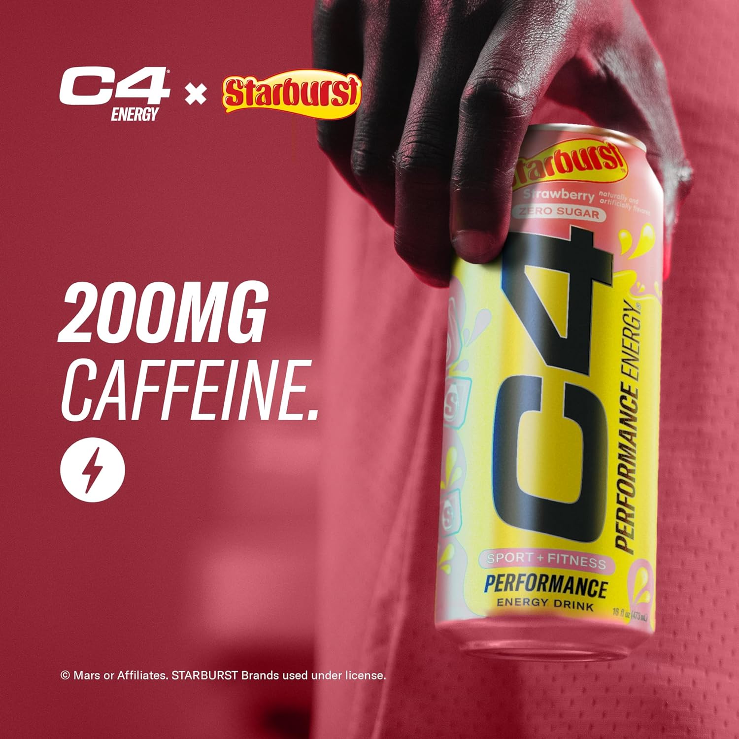 Foto 6 | C4 Energy Bebida Zero Azucar (12 Latas) Strawberry Starburst