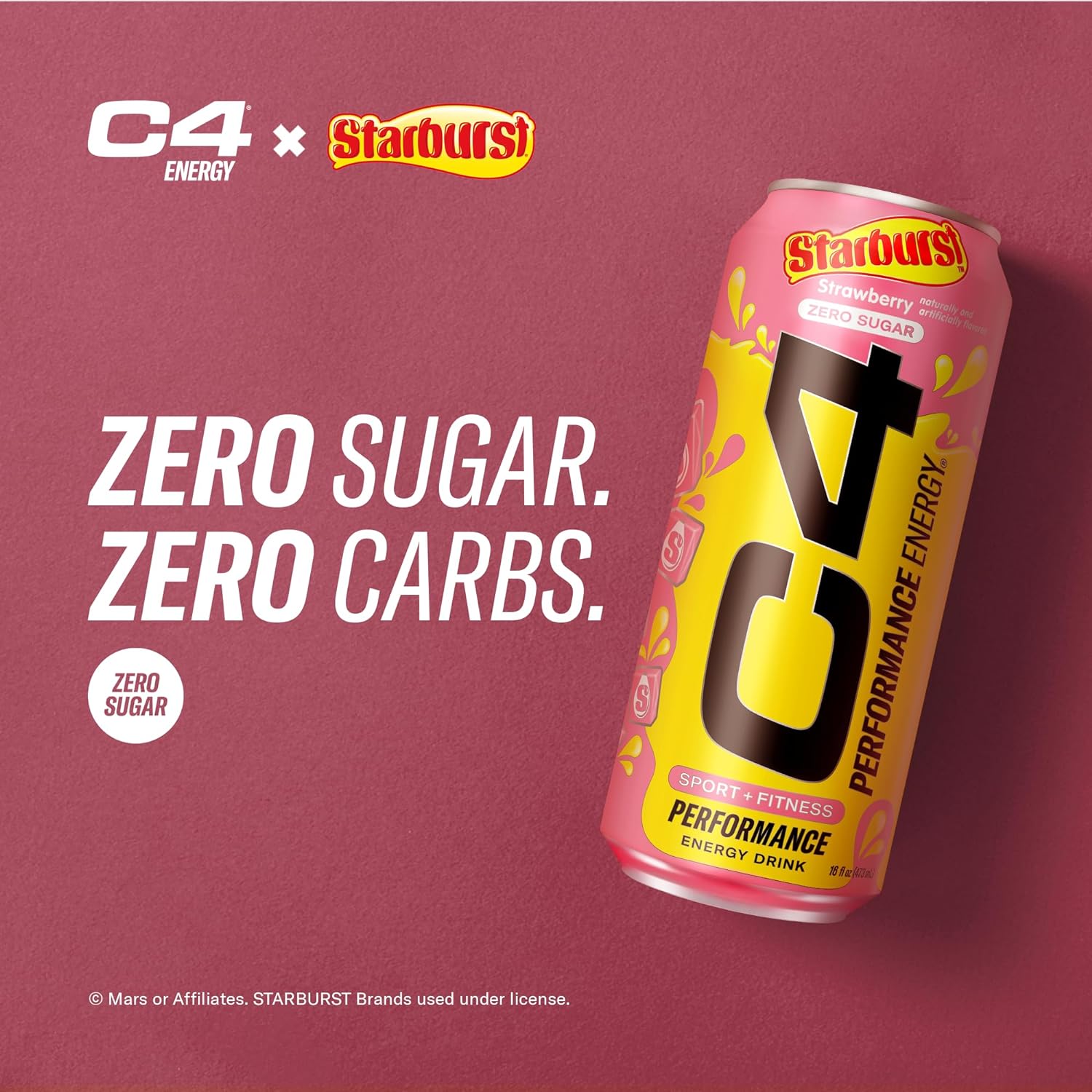 Foto 7 | C4 Energy Bebida Zero Azucar (12 Latas) Strawberry Starburst
