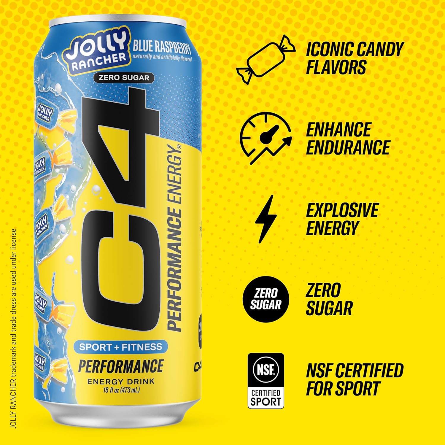 Foto 4 pulgar | Pre Entreno C4 Energy Drinks 12 Latas Jolly Rancher Blue Razz