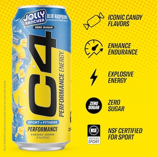 Foto 3 | Pre Entreno C4 Energy Drinks 12 Latas Jolly Rancher Blue Razz