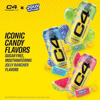 Foto 4 | Pre Entreno C4 Energy Drinks 12 Latas Jolly Rancher Blue Razz