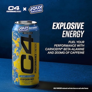 Foto 6 | Pre Entreno C4 Energy Drinks 12 Latas Jolly Rancher Blue Razz