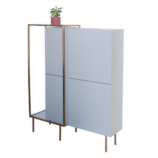Foto 1 | Credenza Bufetera Minimalista con Estructura De Acero Gris
