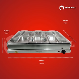 Foto 4 | Bufetera Eléctrica 3 Divisiones Shorbull