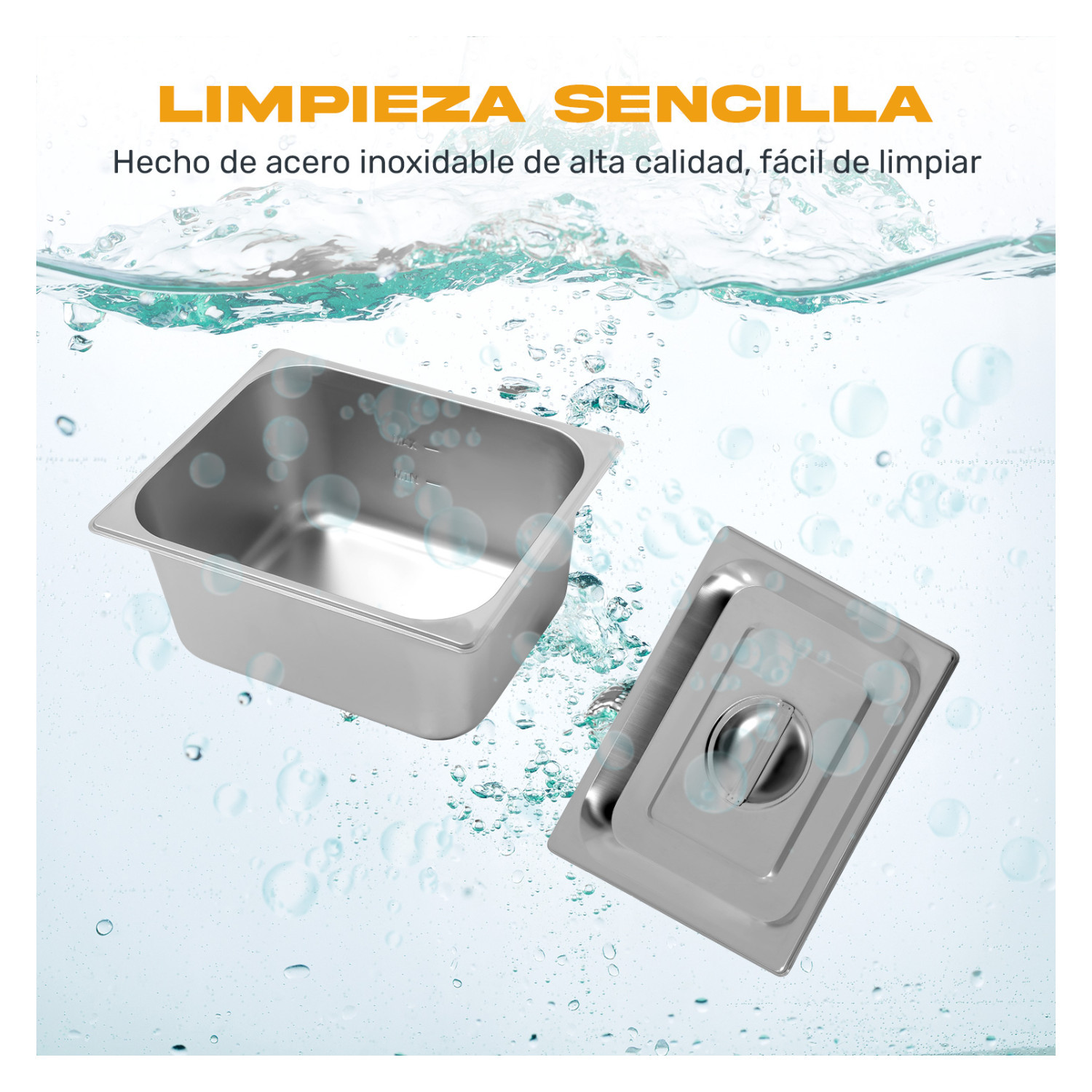 Foto 5 | Baño María Eléctrica Bufetera Industrial Gutstark Home 4 Insertos Acero