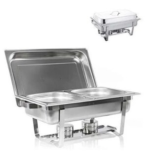 Foto 3 | Chafer Buffet Banquete Rectangular Acero Inoxidable Medio