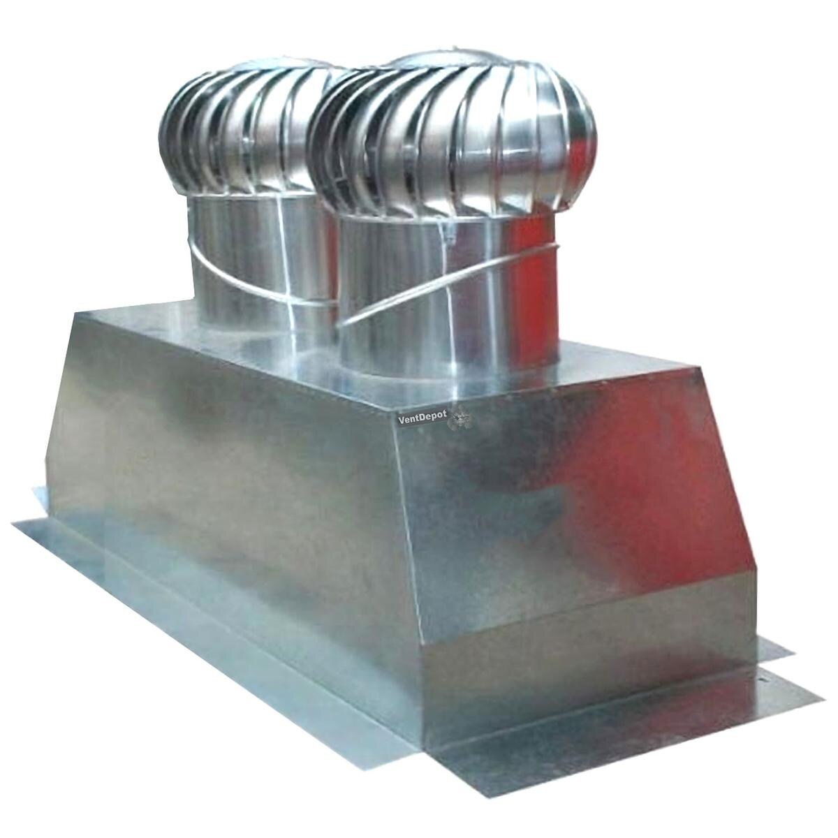 Extractor De Aire Para Fabricas, Ventdepot, Mxttb-006, 24x50'', 13500 M³/hr, 2 Turbinas 17'' Ø Aluminio, Base Alumini $15,012