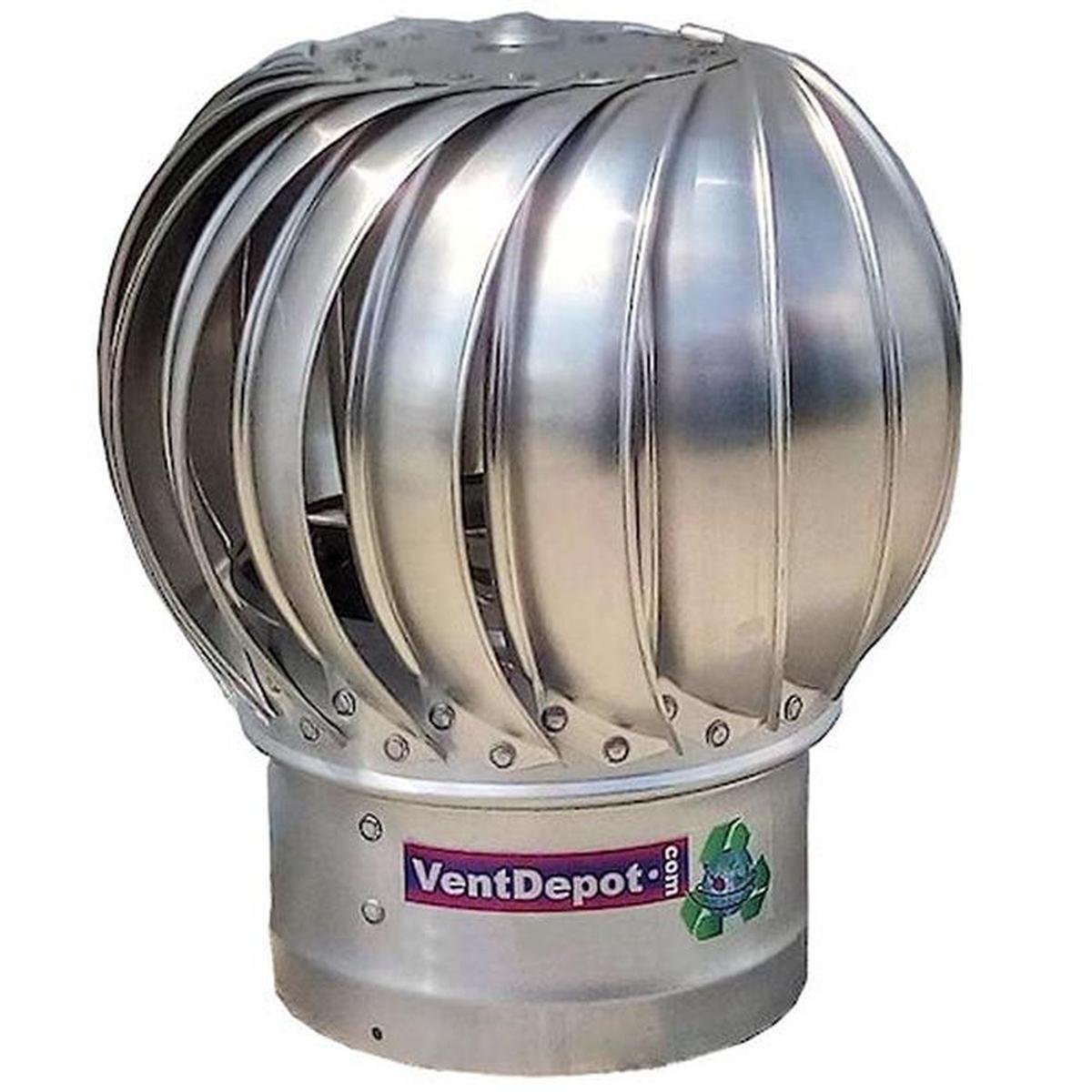 Extractor Atmosferico Para Baños, Ventdepot, Mxmnt-002, 8''ø De Garganta, Turbina De 13''ø, 1355m3/hr, Sin Base, 10