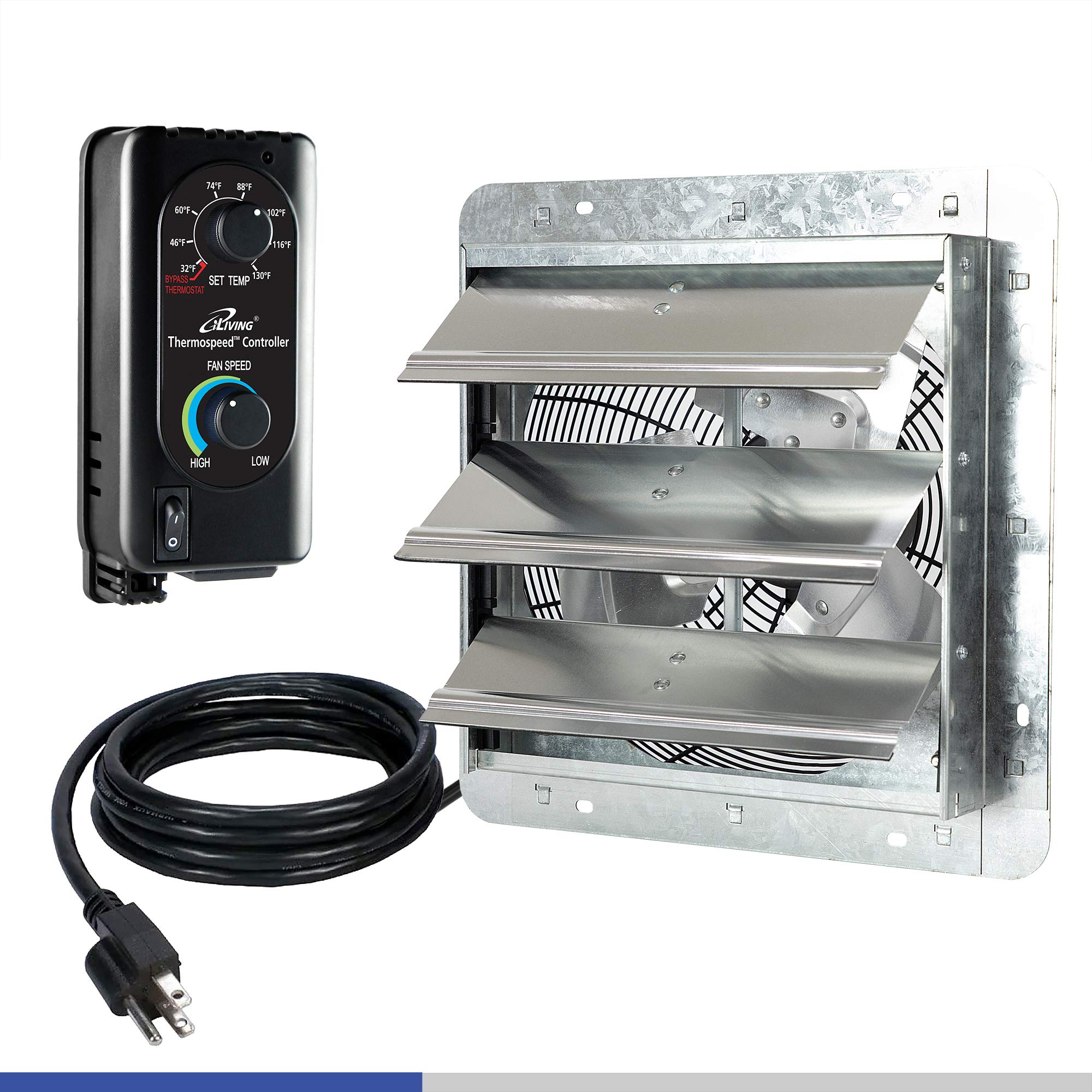 Foto 2 pulgar | Ventilador de Escape iLIVING Ilg8sf12v-st Montado en la Pared de 12 " - Venta Internacional