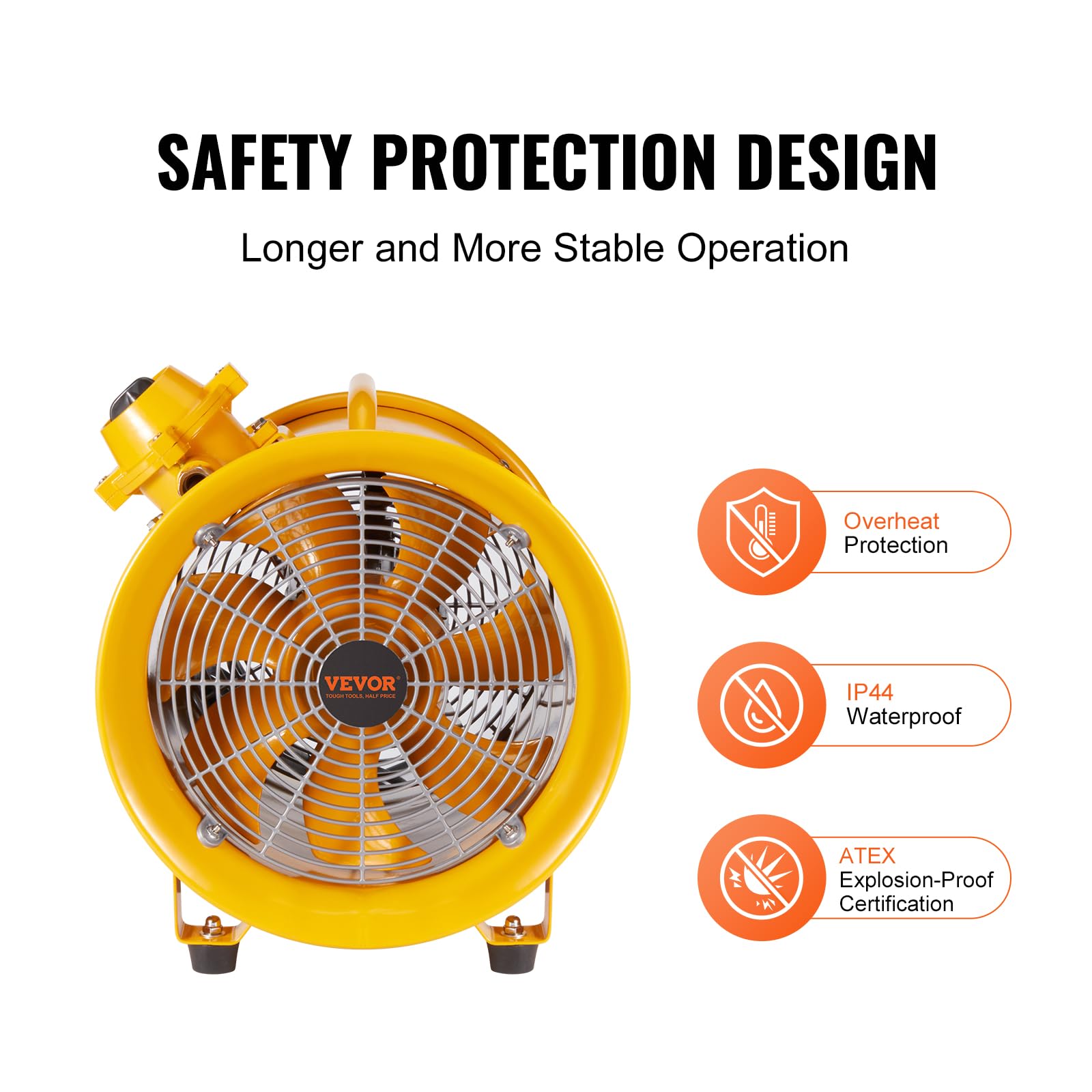 Foto 6 pulgar | Ventilador Portátil Industrial Vevor 350w 1942cfm 25cm - Venta Internacional.
