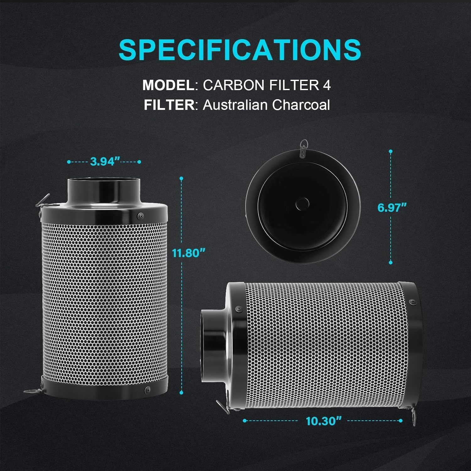 Foto 4 pulgar | Ventilador De Conducto En Línea De Escape  Amplificador De Ventilación  4 Pulgadas  195 Cfm - Venta Internacional.